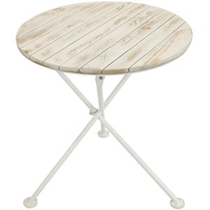Sunnydaze Decor 28-in European Chestnut Wood Round Bistro Table