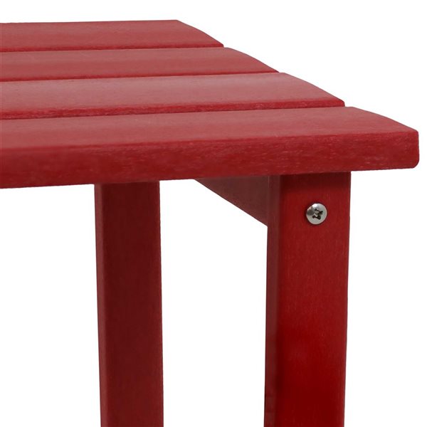 Sunnydaze Decor All-Weather Red Outdoor Side Table