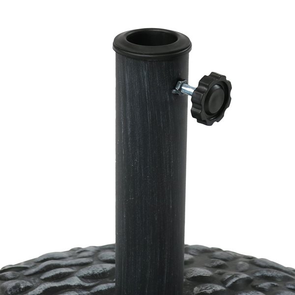 Sunnydaze Decor 18-in Grey Pebble Texture Resin Patio Umbrella Base