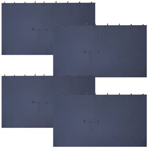 Sunnydaze 10-ft x 13-ft Gazebo Sidewall Set - Navy