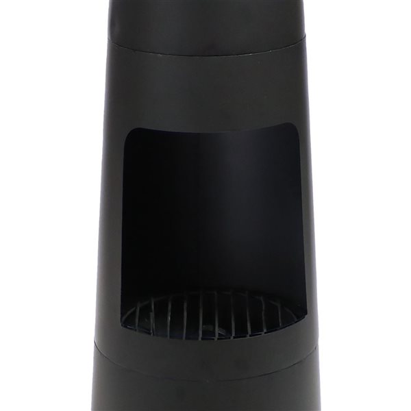 Sunnydaze Decor 49.25-in x 14.25-in x 14.25-in Black Steel Outdoor Cone Chimney Fireplace