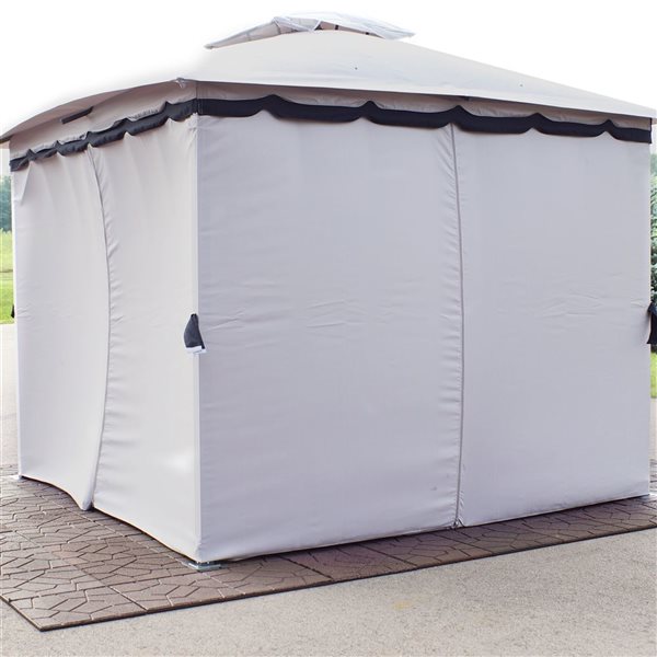 Sunnydaze 10-ft x 13-ft Gazebo Sidewall Set - Gray