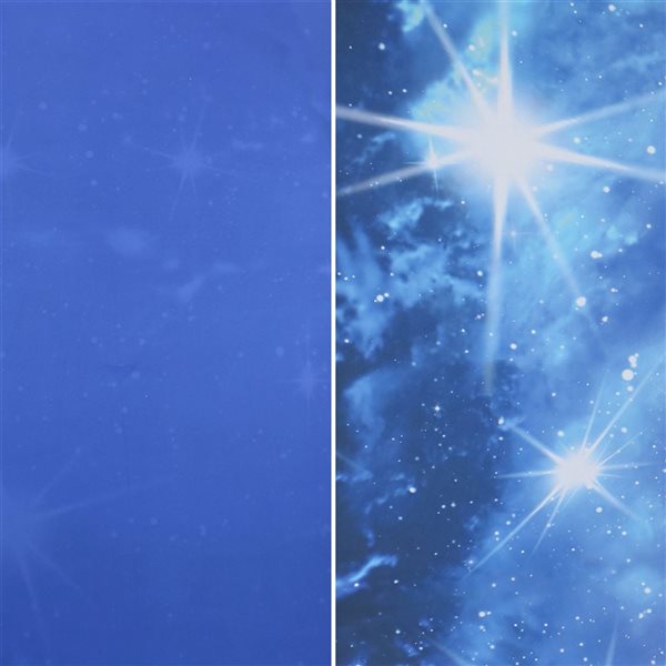 Sunnydaze Decor 9-ft Navy Blue Galaxy Design Market Patio Umbrella with Push-Button Tilt