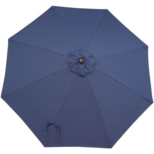 Sunnydaze Decor 9-ft Dark Blue Market Patio Umbrella with Auto-Tilt