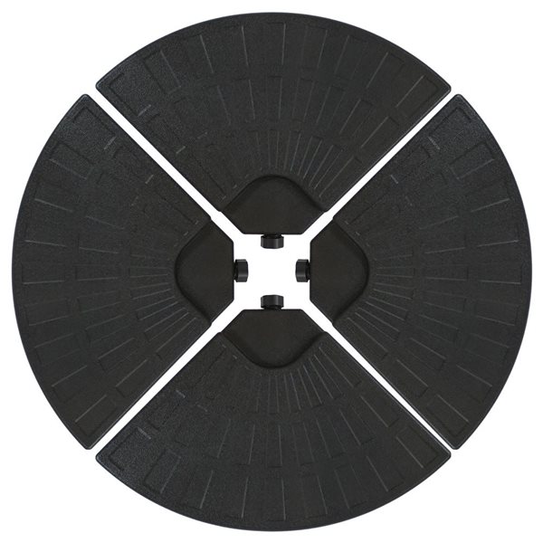 Sunnydaze Decor 18-in x 3.25-in x 26.5-in Black Patio Umbrella Base