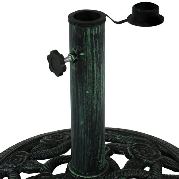 Sunnydaze Decor 16-in x 12.5-in Green Patio Umbrella Base