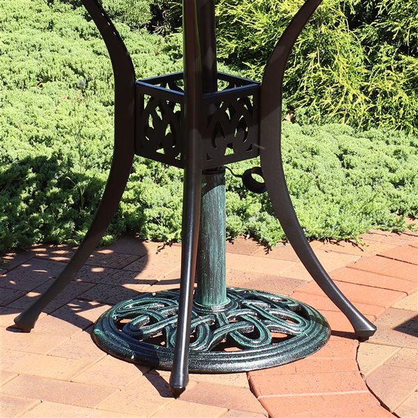 Sunnydaze Decor 17-in x 12-in Green Patio Umbrella Base