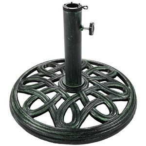 Sunnydaze Decor 17-in x 12-in Green Patio Umbrella Base