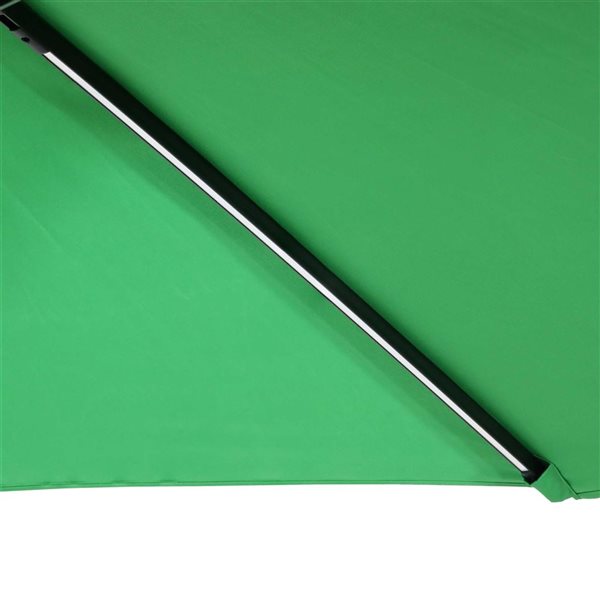 Sunnydaze Decor 10-ft Green Offset Patio Umbrella with Solar LED Lights