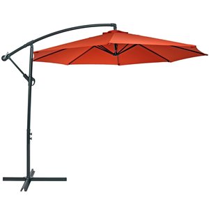 Sunnydaze Decor 10-ft Burnt Orange Offset Patio Umbrella