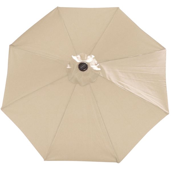 Sunnydaze Decor 9-ft Cream Beige Market Patio Umbrella with Push-Button Tilt