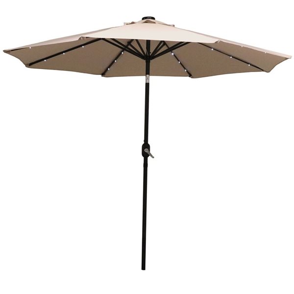 Sunnydaze Decor 9-ft Cream Beige Market Patio Umbrella with Push-Button Tilt