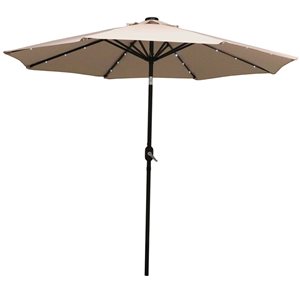 Sunnydaze Decor 9-ft Cream Beige Market Patio Umbrella with Push-Button Tilt