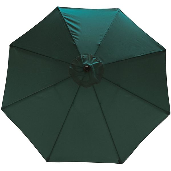 Sunnydaze Decor 9-ft Green Market Patio Umbrella with Push-Button Tilt