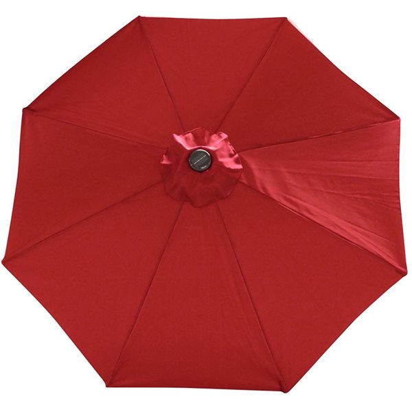 Sunnydaze Decor 9-ft Red Market Patio Umbrella with Push-Button Tilt