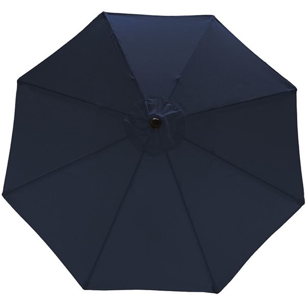 Sunnydaze Decor 9-ft Navy Blue Patio Umbrella with Push-Button Tilt