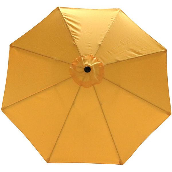 Sunnydaze Decor 9-ft Gold Market Patio Umbrella with Push-Button Tilt