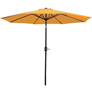 Sunnydaze Decor 9-ft Gold Market Patio Umbrella with Push-Button Tilt