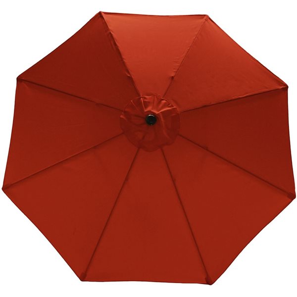 Sunnydaze Decor 9-ft Orange Market Patio Umbrella with Push-Button Tilt