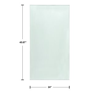 Panneau de clôture en verre everhome 24 po