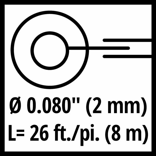 Bobine de fil pour coupe-bordure Einhell 26 pi x 0.08 po diamètre