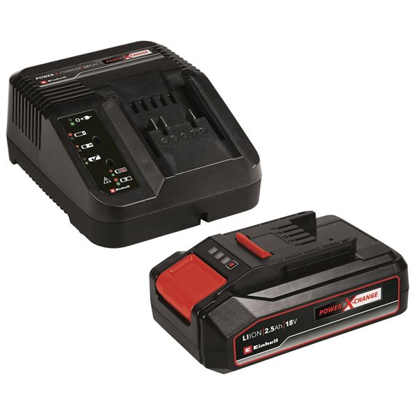 Ensemble de départ Einhell 18 V Power X-Change batterie 2,5 ah et chargeur