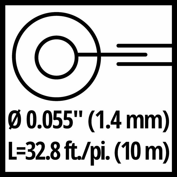 Bobine de fil pour coupe-bordure Einhell 32.8 pi x 0.06 po diamètre