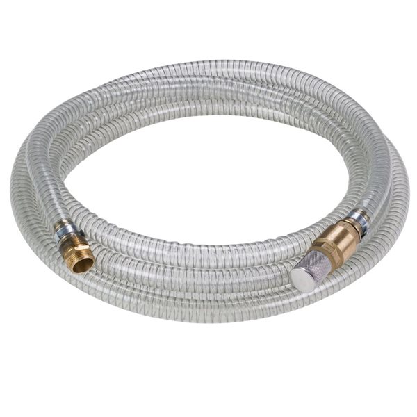 Einhell 1-in x 23 ft. Suction Hose with Brass Connectors