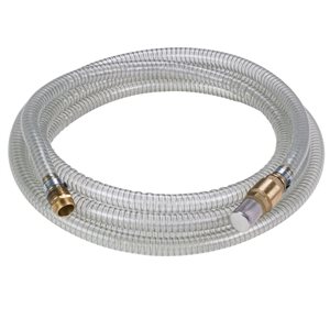 Einhell 1-in x 23 ft. Suction Hose with Brass Connectors