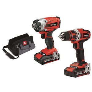 Einhell 18 V 2-Tool Set - Impact Driver and Drill Driver - Accessories Included