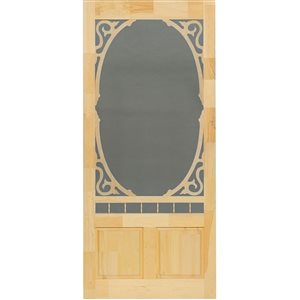 Screen Door Wood Clarington Unfinished 33-in x 80-in