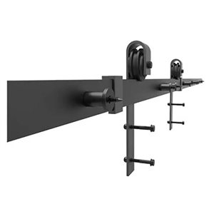 Kimberly Bay Barn Door Hardware Black 48-in W x 2.5-in H for 24-in Door