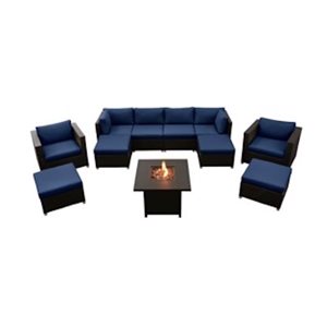 Ensemble Innesbrook de conversation extérieur marine avec table foyer 11 pièces