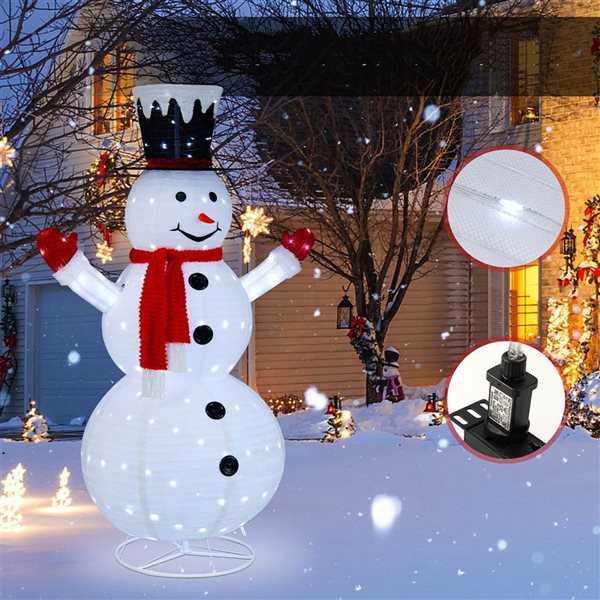 Costway 6-ft Pre-Lit Artificial Christmas Snowman