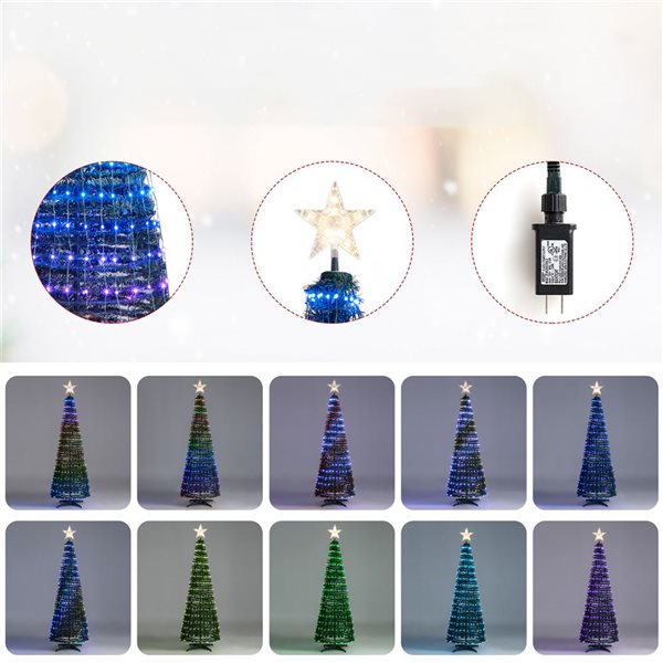Costway 6.2-ft Pop-Up Pre-Lit Christmas Tree with 282 RGB LED Lights