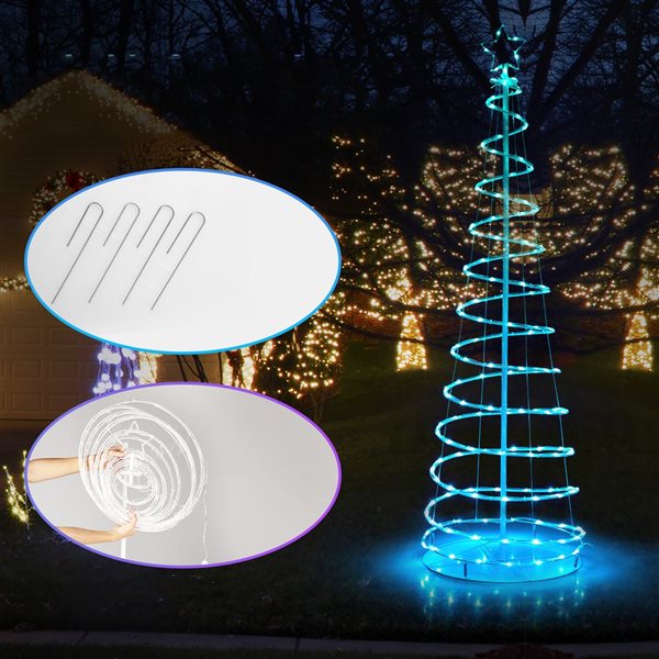 Costway 6-ft Spiral Christmas Tree with 135 LED Lights