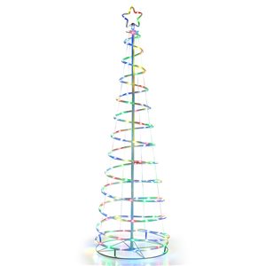 Costway 6-ft Spiral Christmas Tree with 135 LED Lights