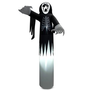 Costway 12-ft x 4.5-ft Skeleton Halloween Inflatable with LED Lights