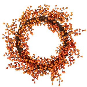 Northlight 18-in Diameter Red Fruit Artificial Fall Wreath