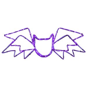 Northlight Lighted Purple Bat 4 Function Halloween Window Decoration