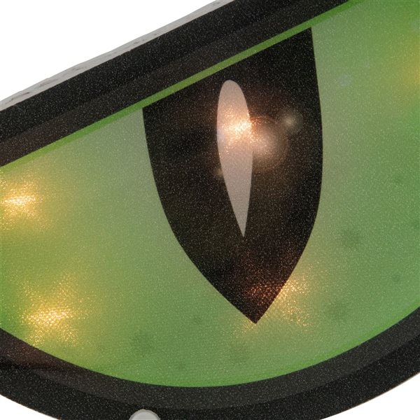 Northlight 42-in Lighted Green and Black Eyes Halloween Window Decoration