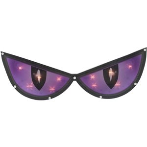 Northlight 20-in Lighted Purple Eyes Halloween Window Decoration