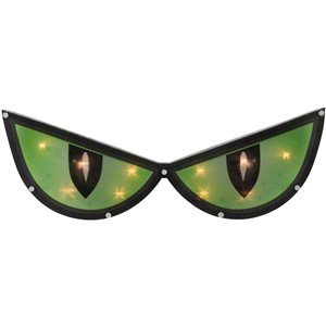 Northlight Lighted Green Eyes Halloween Window Decoration