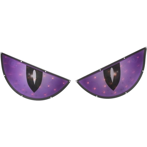 Northlight Lighted Purple and Black Eyes Halloween Window Decoration