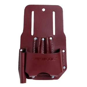 MechTools Pro Leather Tape and Knife Holder 4  Compartments