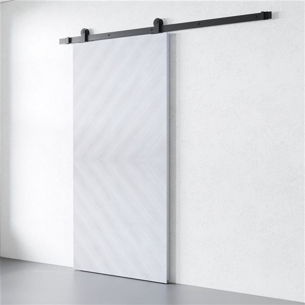 Urban Woodcraft Bianco Barn Door White Track and Hardware Included 40-in x 83-in