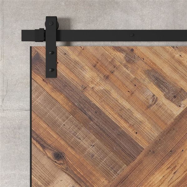 Urban Woodcraft Moncton Barn Door Natural Track and Hardware Included 40-in x 83-in