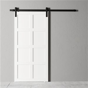 Urban Woodcraft 8 Panel White Track and Hardware Included 42-in x 83-in