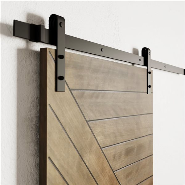 Urban Woodcraft Dawson Barn Door Natural Track and Hardware Included 40-in x 83-in