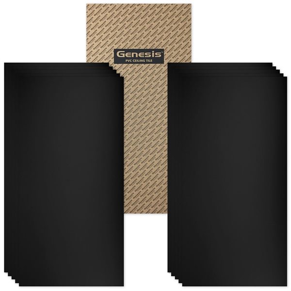 Genesis 48-in x 24-in Smooth Pro Black Smooth 15/16-in Drop Ceiling TIles Genesis 48-in x 24-in Smooth Pro Black Smooth 15/16-in Drop Ceiling TIles